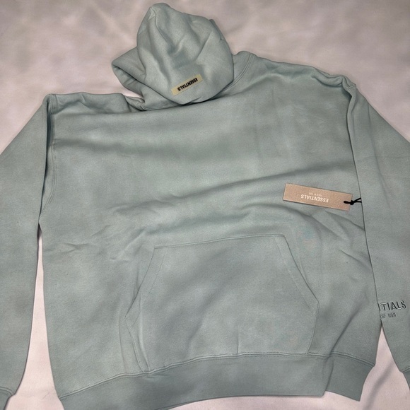 Essentials Fear of God Baby Blue Hoodie Pullover - Picture 1 of 7